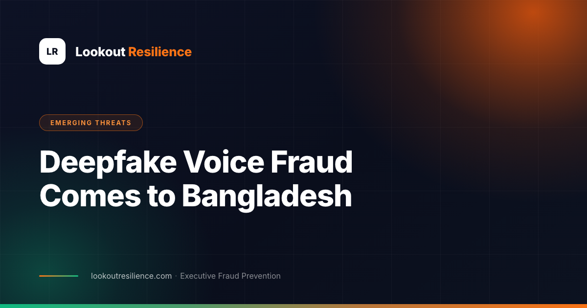 Deepfake Voice Fraud: When the Call From Your Chairman Is Not Your Chairman