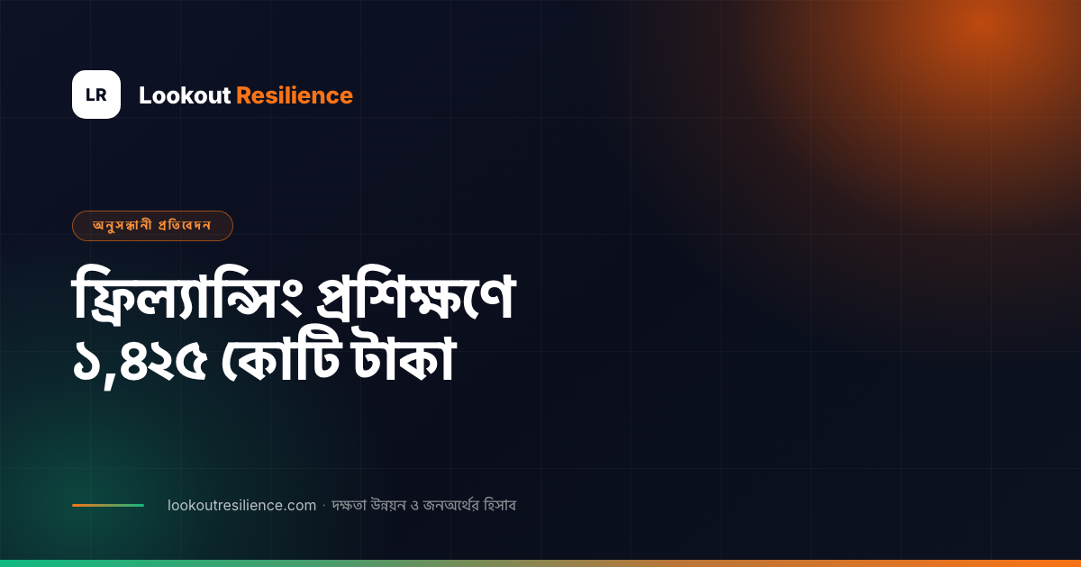 ফ্রিল্যান্সিং প্রশিক্ষণে ১,৪২৫ কোটি টাকা: খরচের হিসাব আছে, ফলের হিসাব নেই